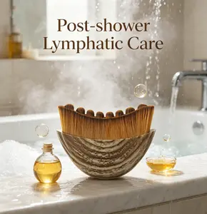 Facial lymphatic massage brush, an ergonomic shaping tool suitable for the jawline and chin. Portable, easy to clean, and provides relief and relaxation.-BY