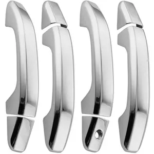 Chrome Door Handle Cover w/o Smart Hole For 2015-2020 Chevy Tahoe Suburban Truck Automotive Truck Waterproof ABS Plastic Direct Fit Easy Install Vehicle