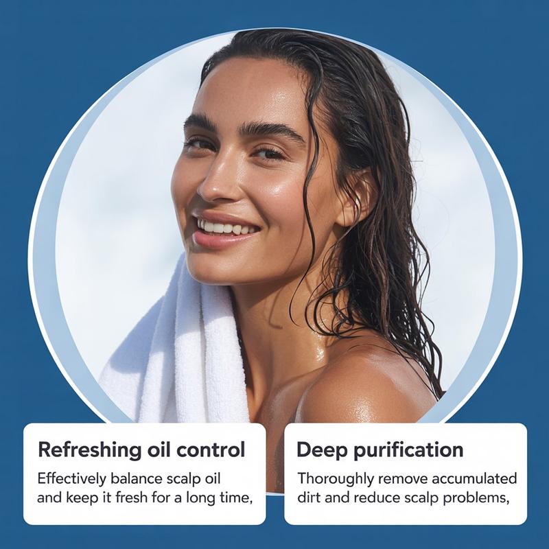 Hoegoa Selenium Disulfide Hair Care Shampoo Oil Control Refreshing Anti-Dandruff Anti-itch Scalp Cleansing Shampoo, 300ML