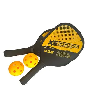 Beginner Wooden Pickleball Racket, 4 Pickleball Balls, Fitness Durable For Beach Racket Set With Ball Outdoor