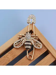Vintage sparkling rhinestone bee brooch, women's fashionable luxury jewelry, elegant and unique insect shaped brooch, suitable for weddings and formal occasions, perfect holiday gift Ladies' Novelty Brooch, Fashion Accessory, Jewellery