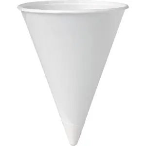 Solo Cup SCC4BR2050CT Disposable 4 fl oz Eco-Forward Paper Cone Water Cups, Plant-Based Resources, Smooth Rolled Rim, Fast Cleanup