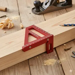 Professional Engineering Ruler with Protractor, Heavy Duty, High Precision Metal Measuring Tools Hardware for Woodworking and Construction, Portable Angle Finder, Miter Gauge, Layout Square, DIY Carpenter Tools, Multi-Function Measurement Solution