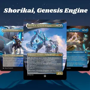 Proxy 100+ Card Commander Deck Shorikai Genesis Engine Azorius Mecha Vehicle Artifact Control Pilot Tokens Card Draw Synergy EDH Ready to Play Magic Deck Perfect Gift for Collectors