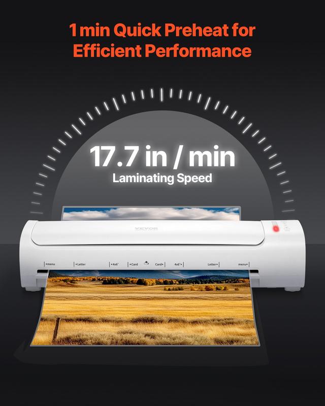 VEVOR Laminator Machine Cold & Hot Laminator for Max A3 Size 3-5 mil Thickness