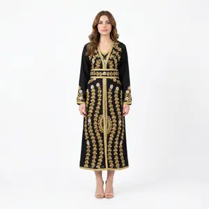 Jumana Kuftan - Embroidered Women's Caftan - Ceremonial, Traditional, Arabic Eid Dress - Perfect for Ramadan, Gifts for Her, Eid