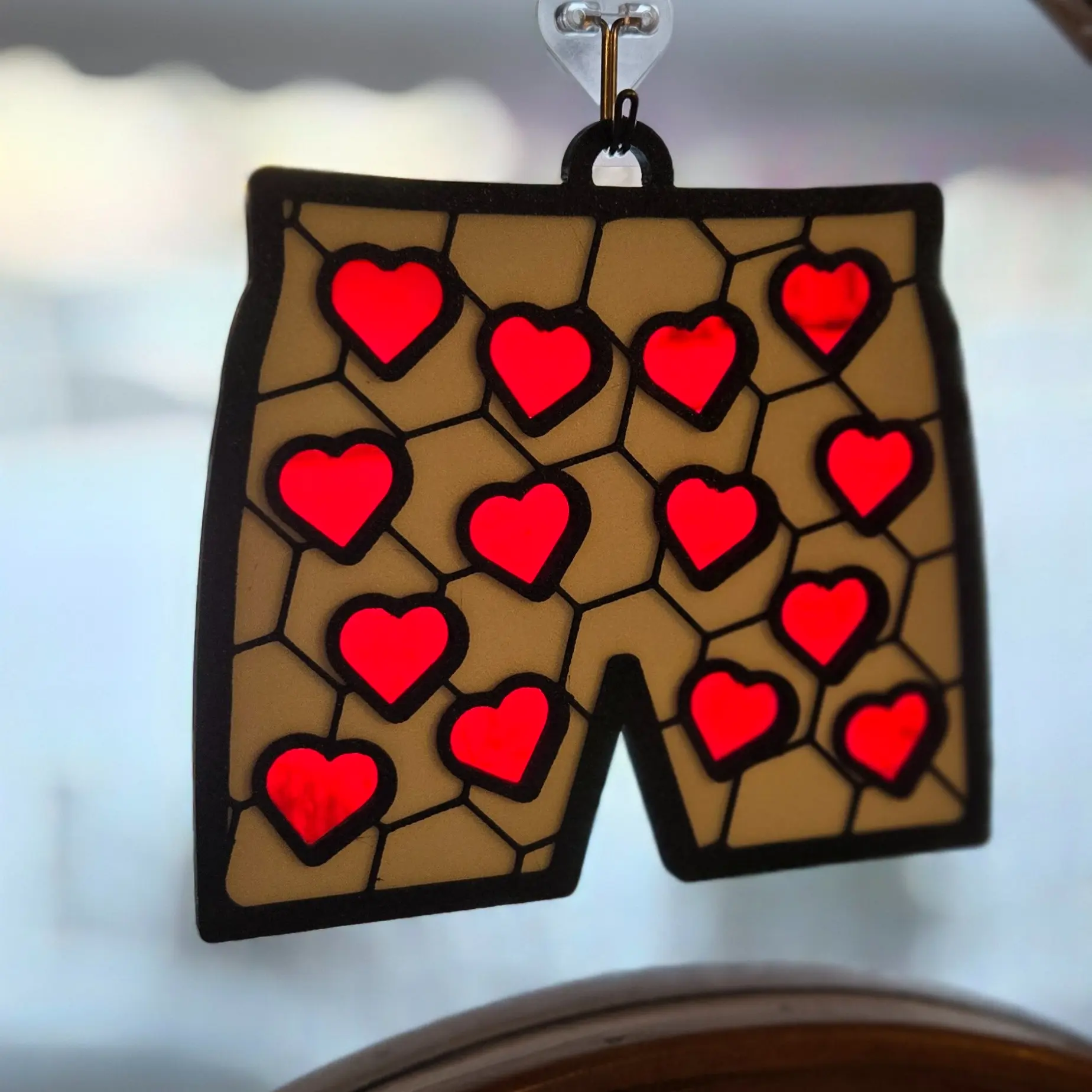 Dungeon Crawler Carl Window Light Catcher: Heart Boxers Decor Dungeon Crawler Carl Window Light Catcher: Heart Boxers Decor