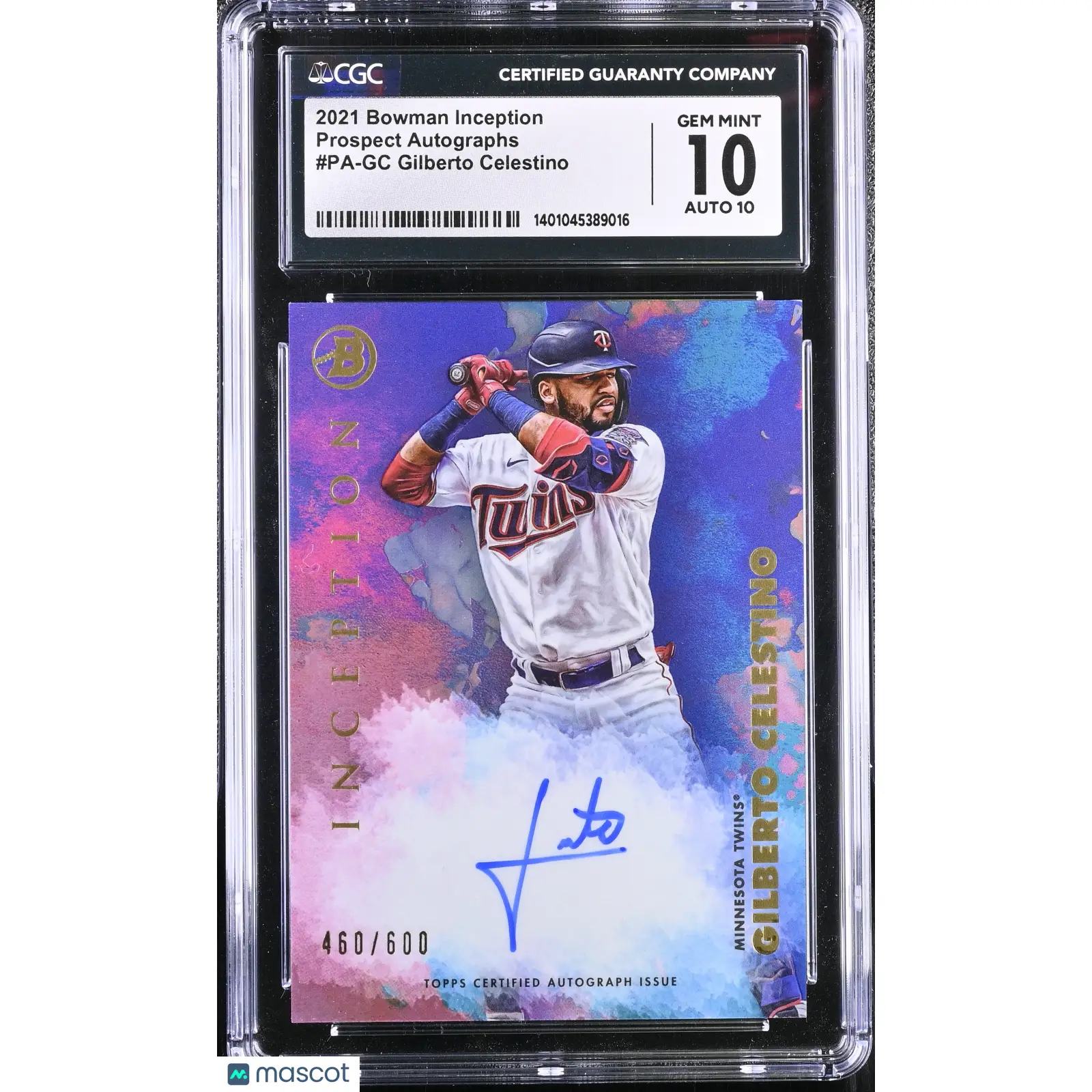 Gilberto Celestino CGC 2021 Inception #PA GC Prospect Auto 460/600 Baseball 10