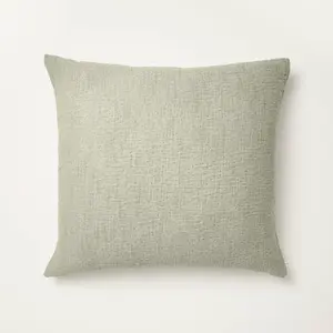 26"x26" Gauze Stitch Pin Dot Euro Throw Pillow Cover Green - Hearth & Hand with Magnolia