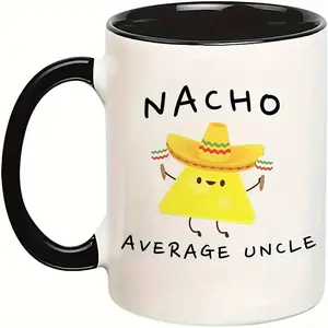 Funny Uncle Mug, 11 Ounces Ceramic Coffee Mug, Uncle Pregnancy Announcement Mexican Nacho Uncle Mug, Uncle Coffee Mug, Uncle Gift, 1pc