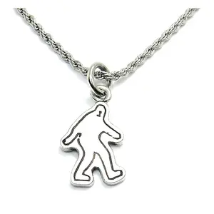 Bigfoot Silhouette Single Charm Necklace