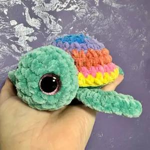 Handmade crochet turtle