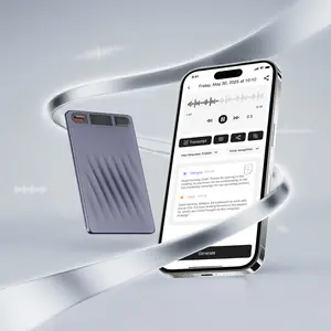 RECPOINT NOTE AI Voice Recorder - 64GB,Speaker Label Recognition,Transcription & Summary & Translation,30-Hour Recording Time,One-Press Recording,Titanium grey,Snap with MagSafe,Chat gpt 5.2