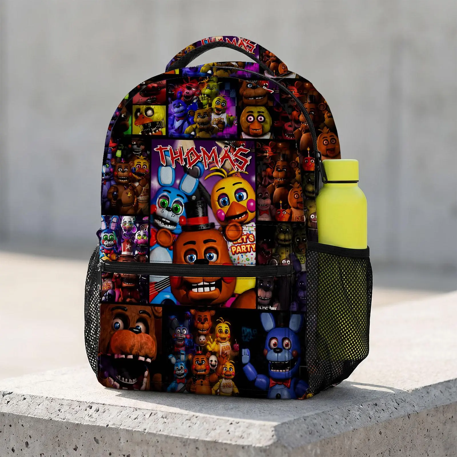 FNAF Cute Cartoon School Backpack for Teen Girl | Aesthetic Print Bookbag for Kids & Students | Large Capacity Casual Daypack