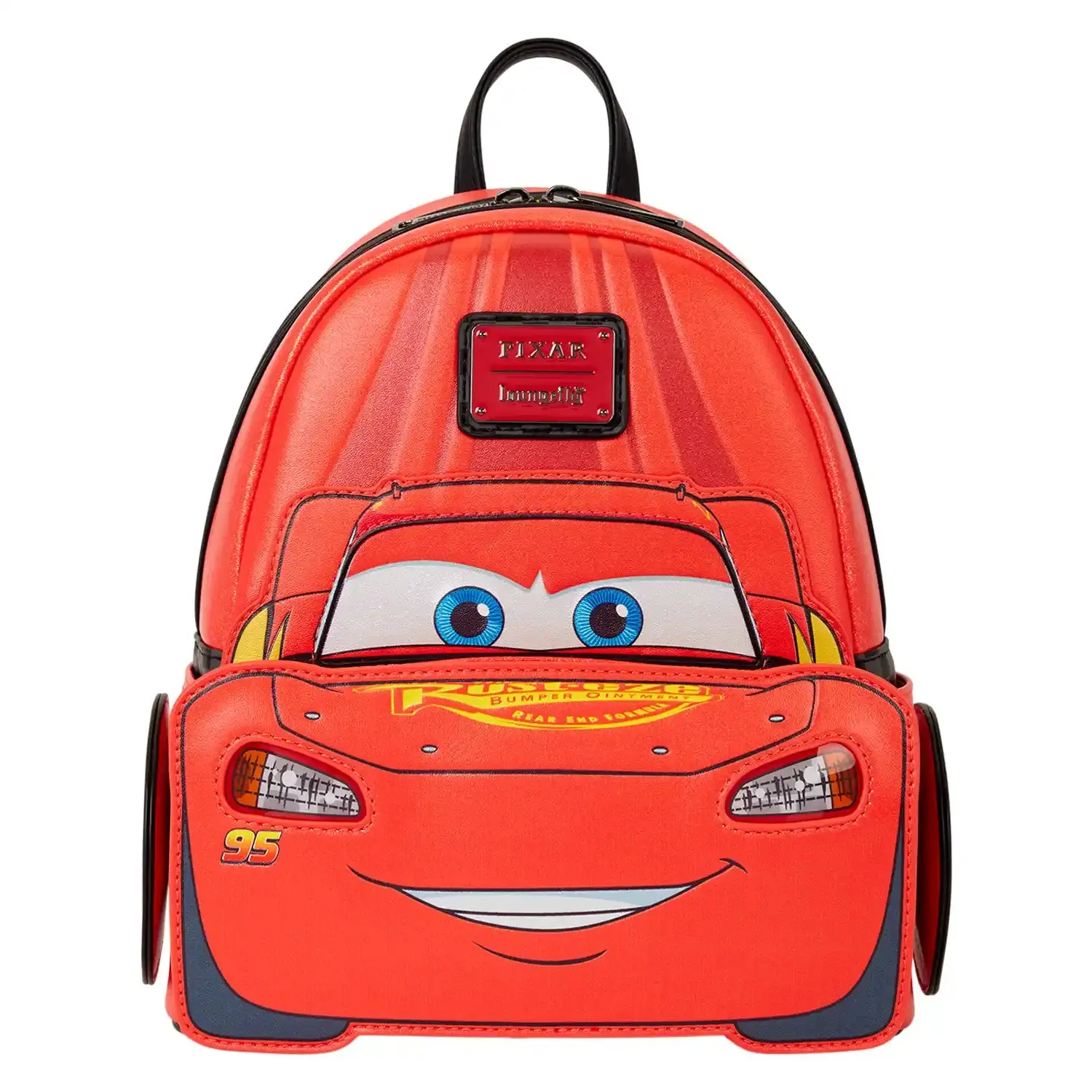 Loungefly Disney Pixar Cars 20th Anniversary, Lightning McQueen Shimmer Light-Up Mini Backpack