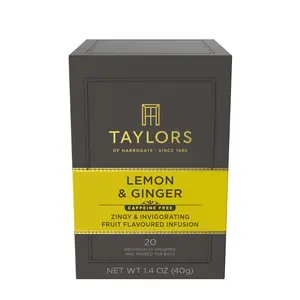 Taylors of Harrogate Lemon & Ginger Herbal Tea, 20 Count