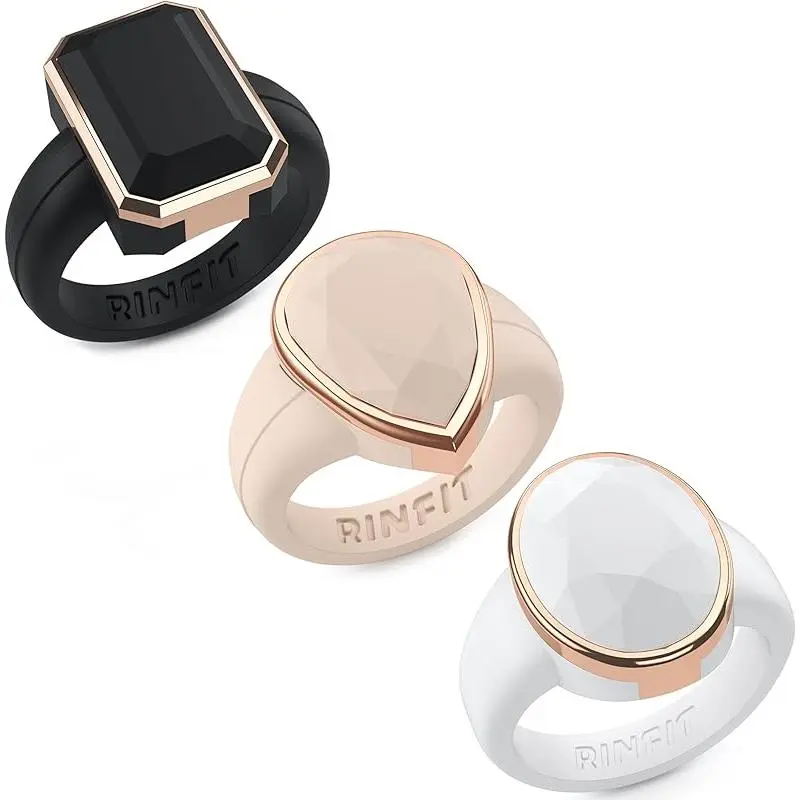 Pack Q - Black, Nude, and White / Metal Rose Gold