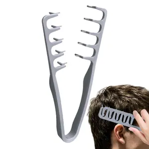 Volumizing Wide-Tooth Comb for Men, Fluffy Texture Styling Comb for Fluffy Hair Roots, Korean Natural Curling Comb for Hair Care Curly Style, Comb Desig