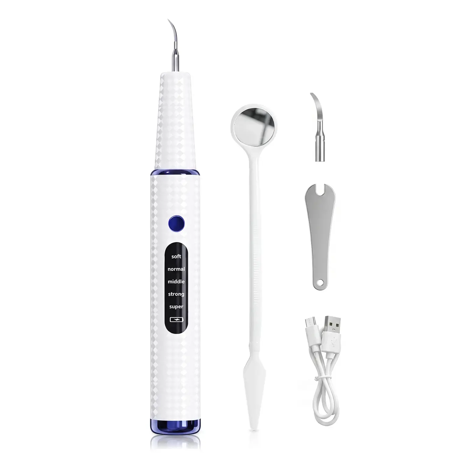 Rechargable Oral Plaque/Tartar Remover for Teeth, Oral Care, Teeth Cleaning Kit with LED Light & 5 Adjustable Modes Dental Scaler Oral Care, For Adults and Youth, Pets