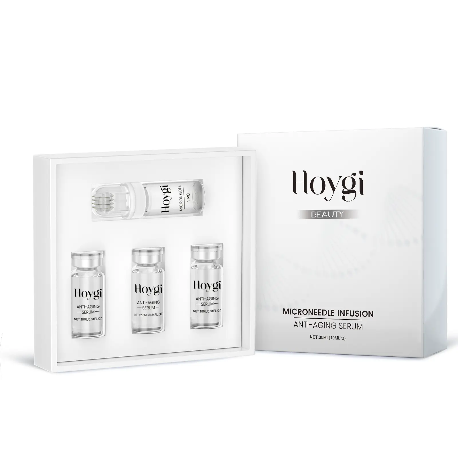 Hyaluronic Acid Essence Roller Set, 1 Count Facial Massage Roller with Hyaluronic Acid Essence, Skin Care Kit for Women, Microneedle Roller, Facial Care Tool
