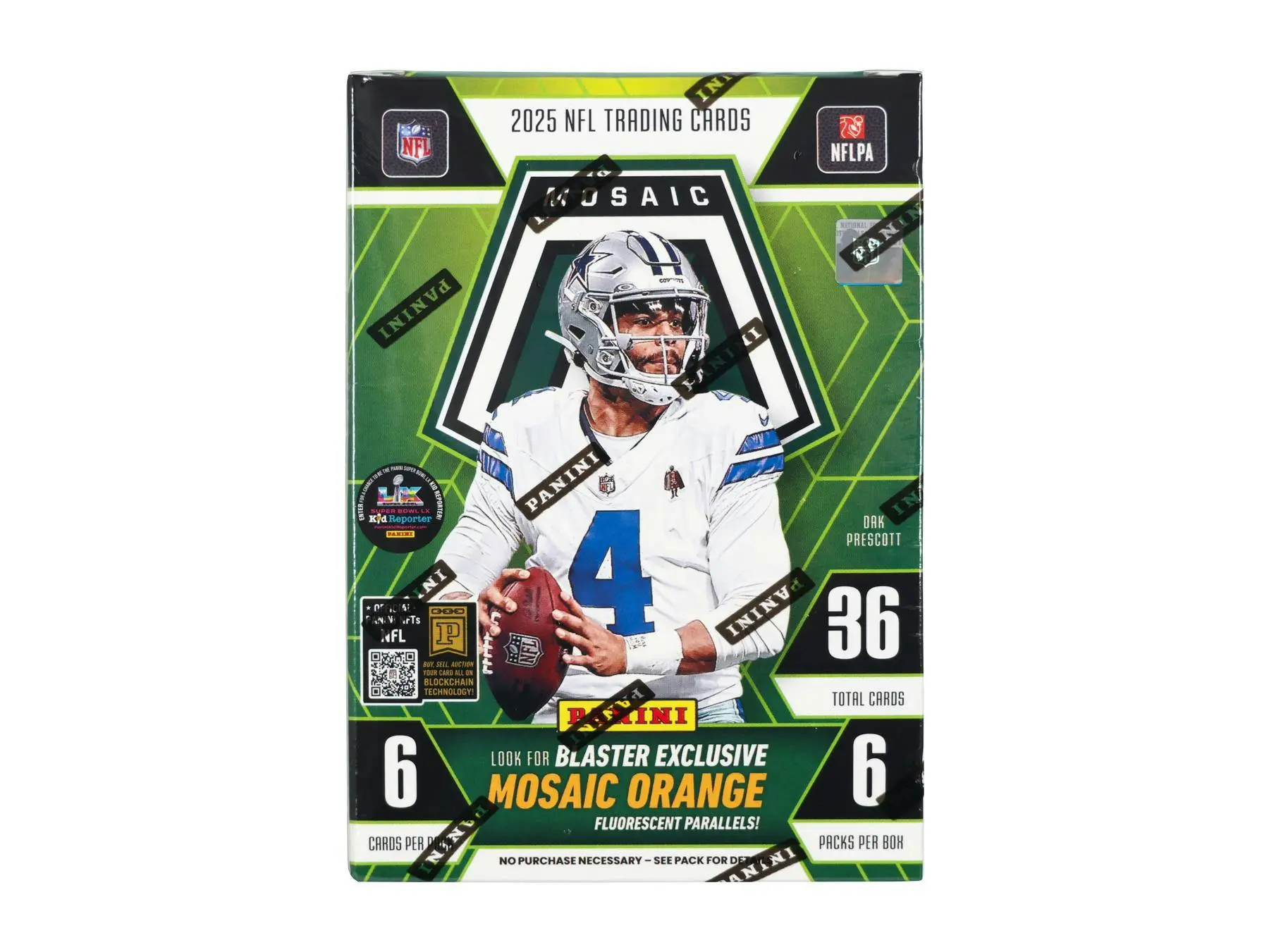 2025 Panini Mosaic Football 6-Pack Blaster Box (Mosaic Orange)