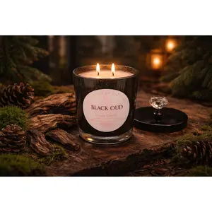 Black Oud Lotion Candle 15oz double wick 72 hour burn (Copy)