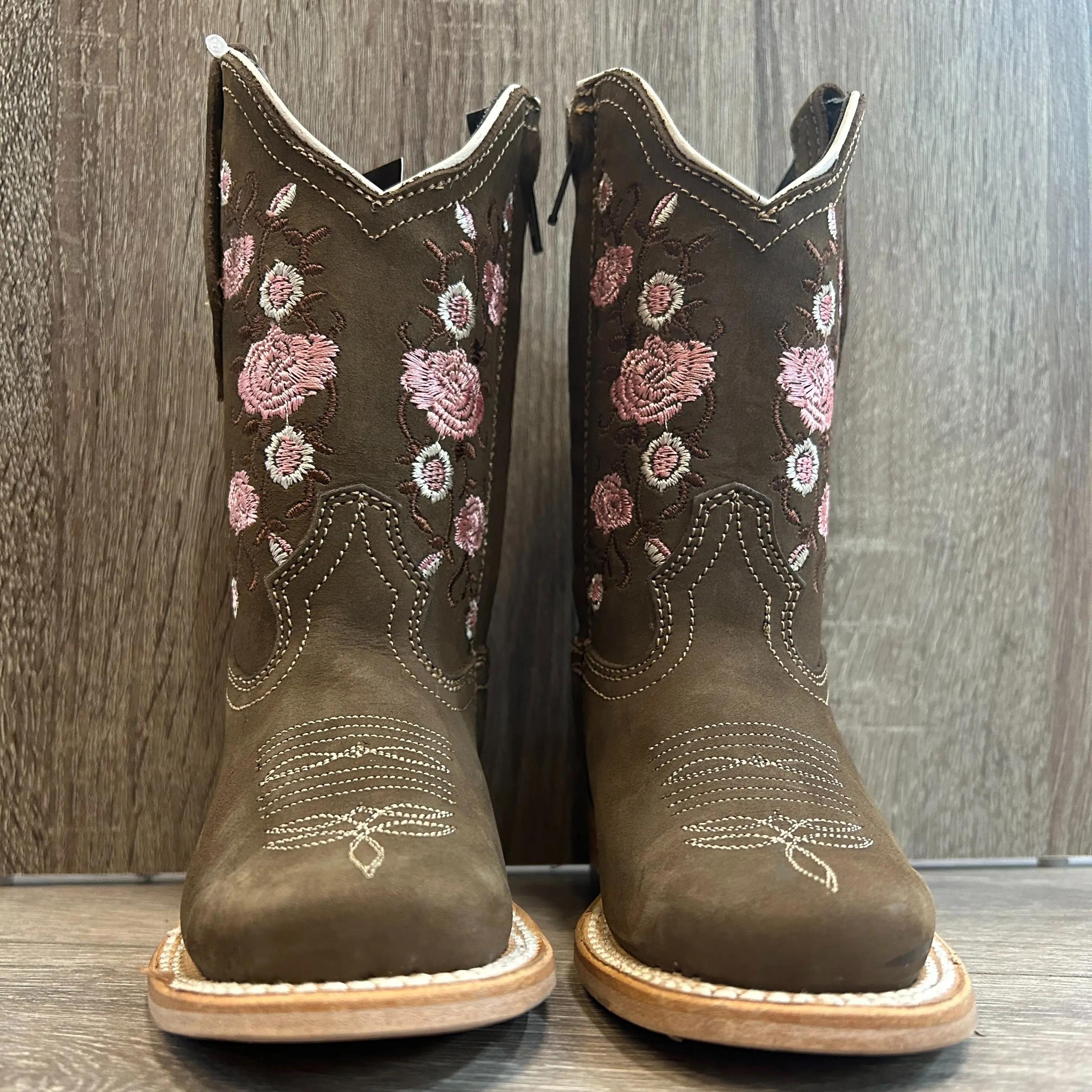 White Dimond Women's Stylish Cowboy Boots, Blush Pink with Little Flower Accents, Women's Footwear for Casual Wear