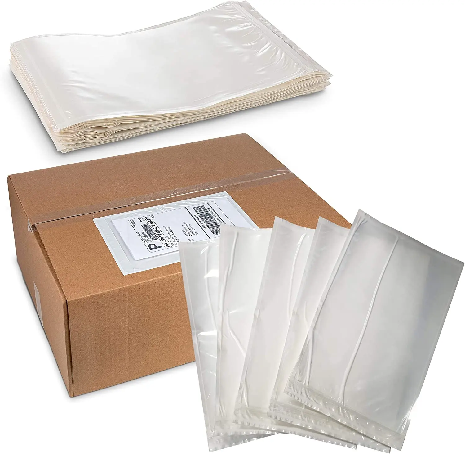 MT Products Clear Plastic Envelope Pouch for Packing List / Shipping Label Sleeves