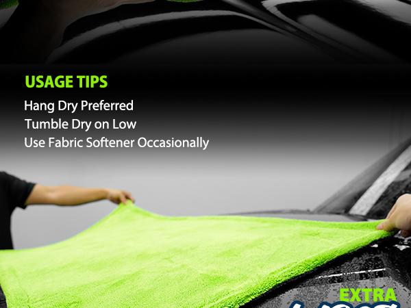 KKV Full-sized Drying Towel, 48x24“ Dual Sided Microfiber Car Cleaning Towel with Twisting Yarn Technique for SUVs, 1400GSM Super Absorbent, Scratch-free, Quick-dry, Machine Washable