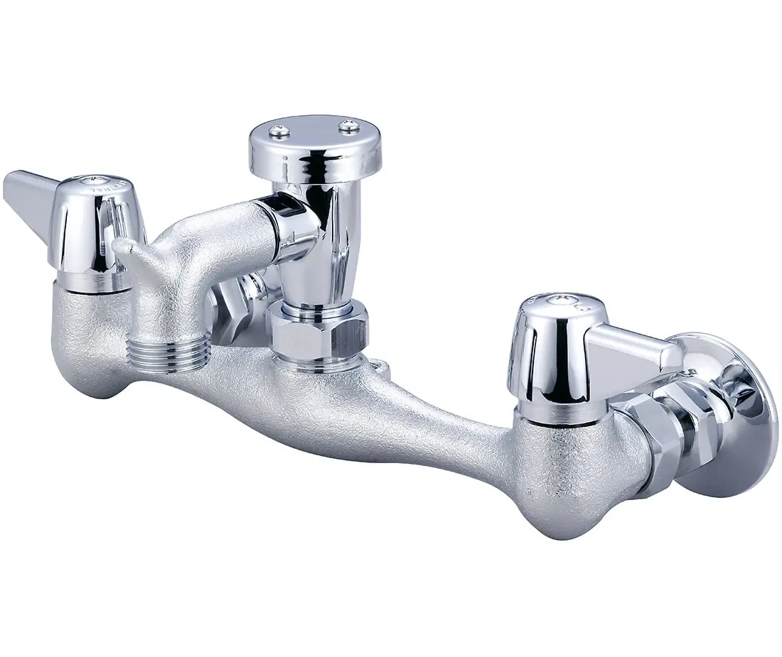 Central Brass 0050-URC 2.5 in. Two Handle Wallmount Service Sink Faucet - Rough Chrome