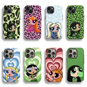 Powerpuff Girls Vibrant Cartoon Tough Phone Case Compatible for iPhone 17Air 16Promax 15 14 13 12 11 and for Samsung Galaxy S22-S25 Gift for Teens & Fashion Lovers anime cover iphone  pro  cases