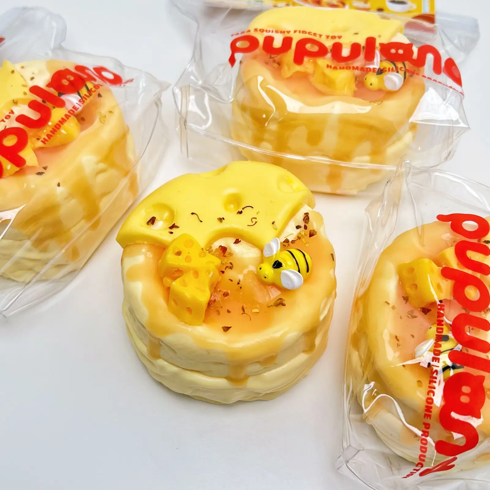 【Buy 3 get 1 free】Honey Butter Babka Cake Food-Grade Silicone Slow-Rising Rebound Squishy Fidget Toys for Stress Relief - Soft Squeeze Toys with Thick Creamy Slime Texture, Handmade Non-Toxic Sensory Toys Rubber
