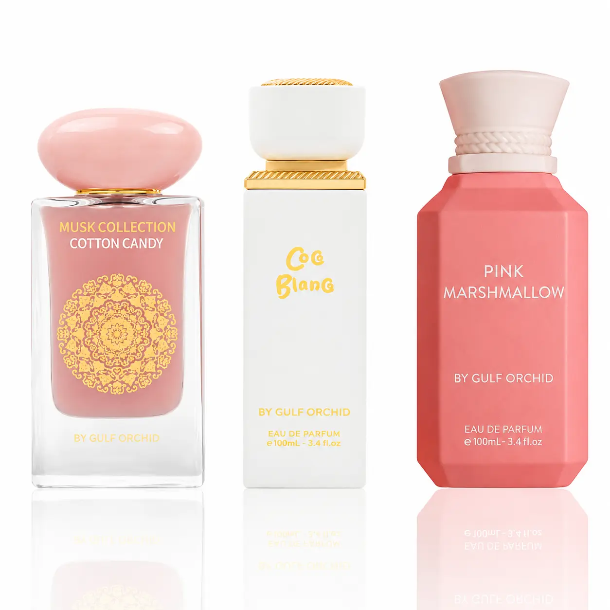 Gourmand Perfume Set for Women, 3 Piece Marshmallow Fragrance Bundle with Creamy Coconut & Cotton Candy Scents, Marshmallow Perfume
