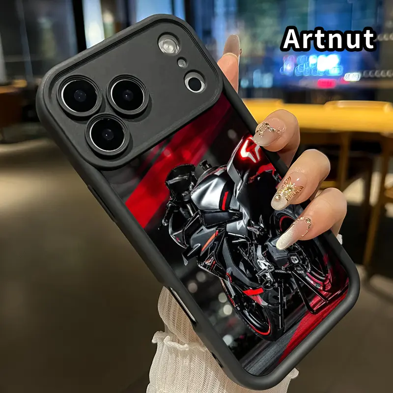 iPhone 17 Pro Max Smartphone Case, Handheld Cellphone Armor Cover with Locomotive Pattern Print, Full Coverage, Lens Protection, Anti-Scratch Rugged Softcase for Boys' Devices, Casing, Accessories