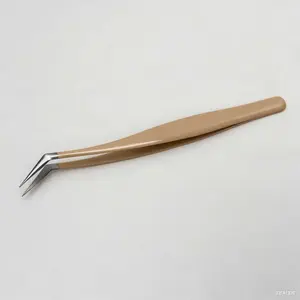 Stainless Steel Colored Straight Curved Tweezers For 3d Stickers,Sticker Picking Tool Eyelash Makeup DIY Tweezer Tool