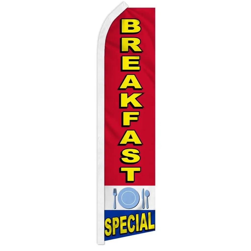 11.5x2.5 ft Polyester Windproof Wear-Resistant Advertising Banner - Easy-Install Home & Festive Party Supplies, Curved Sleeve Super Flag, Printable Backdrop