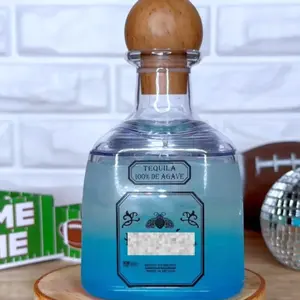 REUSABLE TEQUILA BOTTLE [acrylic] - WITH LOGO &  STRAW