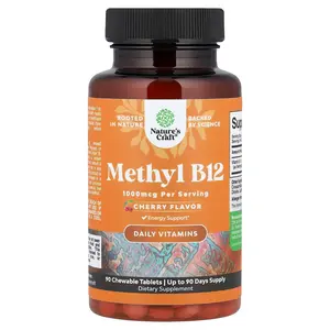 Nature's Craft Methyl B12, Cherry, 1,000 mcg, 90 Chewable Tablets