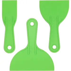 Plastic Putty  Set, 3-Pack (2", 4", 6") - Flexible Plastic Scraper Tool with Reinforced Handle, - Design for Spackling, Drywall, Wallpaper,  Removal, and  Repair Projects