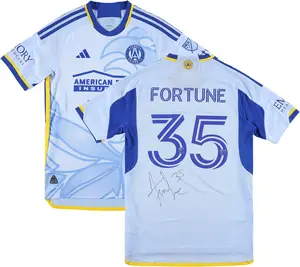 Jay Fortune Atlanta United FC Autographed Match-Used #35 Blue Jersey from the 2025 MLS Season - Size M - Fanatics Authentic Certified