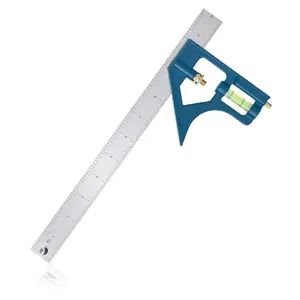 - Combination Square Set, 12", Blue, Combo Square, Cartry Tools, Carter Square, Woodworking Tools and Accessories, T Ruler