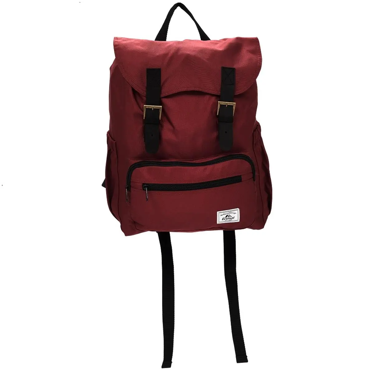PU Fabric Stylish Rucksack Backpack - Burgundy, Spacious Compartment, 12.1 L, 16" x 11.8" x 5.5", 2 lbs