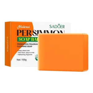 Persimmon Extract Cleansing Soap Mild Purifying Long Lasting Fragrance Scented Body Soap