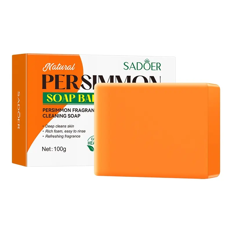 Persimmon Extract Cleansing Soap Mild Purifying Long Lasting Fragrance Scented Body Soap Persimmon Soap Bar
