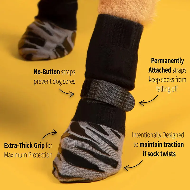 New Outdoor Medium Large Dog Golden Retriever Shoes Socks, Indoor Silent Pet Socks Non-Slip, Comfortable and Durable Dog Footwear Paw Socks