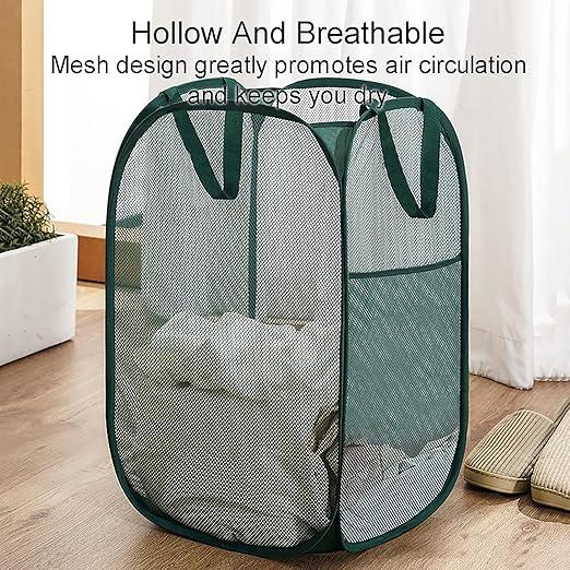 Closet storage baskets，Dirty Clothes Bin，Foldable Laundry Hamper，Mesh Laundry Hamper，Large Capacity，Laundry Hamper for College Students，Practical Housewarming Gift Laundry Basket ，Mother's Day Gift Laundry Hamper for Mom