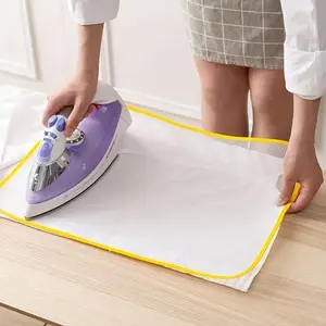 Heat Resistant Ironing Pad, Polyester Grid Ironing Protection Pad, Durable Steam Iron Accessory, Protects Clothes and Ironing Board