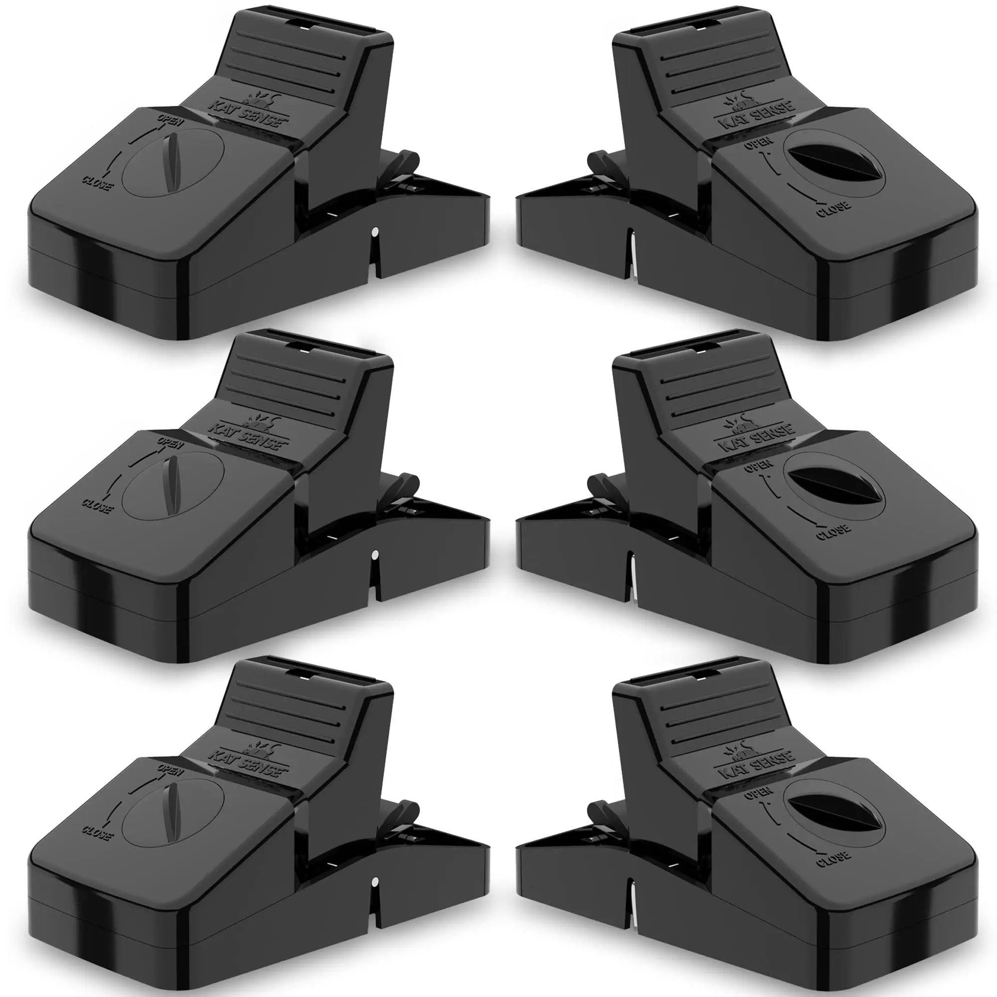 6 Pack Heavy-Duty Rat & Mouse Snap Traps, Reusable Indoor & Outdoor Rodent Traps for Rats, Mice, Chipmunks & Voles, Quick-Set No-Touch Design