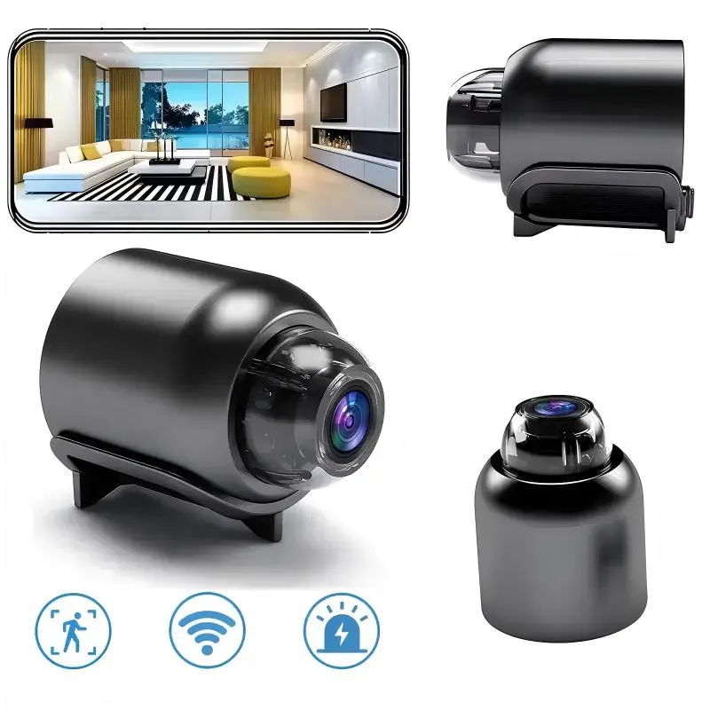 2.4 GHz WiFi Video Recorder Camera, Indoor Safety and Security Surveillance Night Vision HD Mini Camera for Home Security