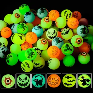 72 Halloween Theme Designs Bouncing Balls - Glow in The Dark Bouncy Party Favors Supplies for Kids, Trick or Treating Goodie Gifts